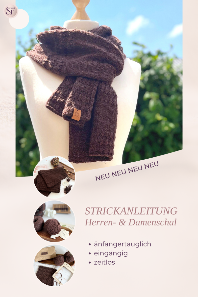 Luxus Herren Schal Stricken Ebenbild
