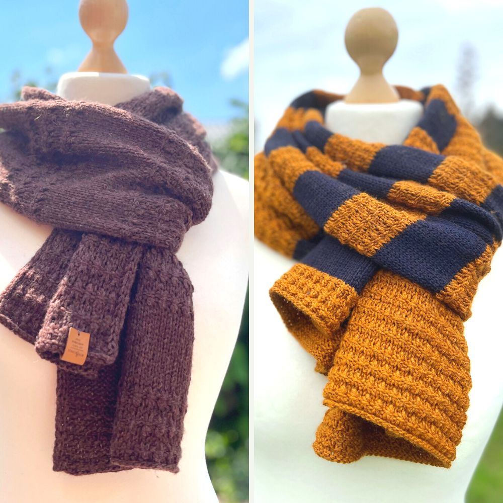 Schal stricken, zwei Varianten